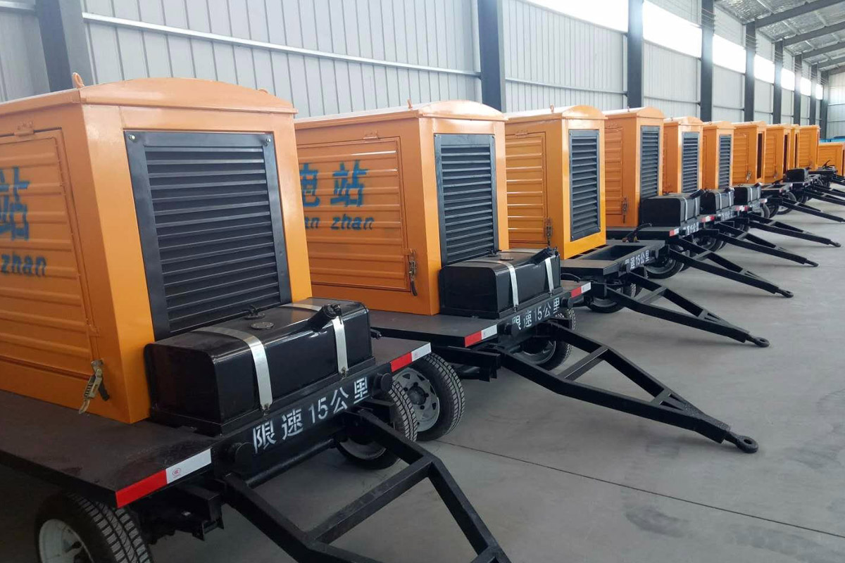 乌兰发电机租赁施工现场